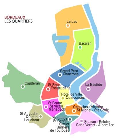 kartta Bordeaux arrondissement