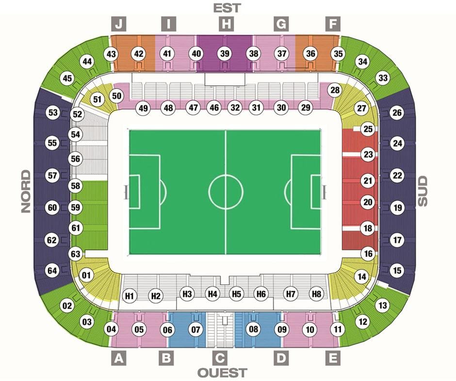 kartta Bordeaux ' n stadion