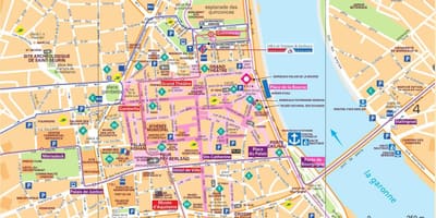Kartta Bordeaux ' n vanha kaupunki
