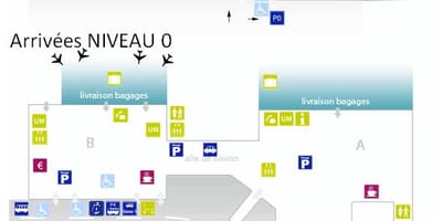 Bordeaux lentokenttä terminaali kartta
